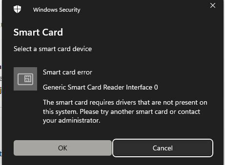 smart card reader error|smart card authentication error.